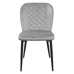 Scaun Deco Tusk Catifea Grey HLR 21 + Black Legs flexmag.md