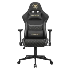 Игровое кресло Cougar Armor One V2 Gold F, [ПВХ] кожа, черно-золотое flexmag.md