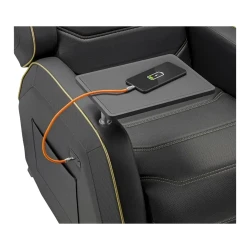 Игровое кресло Cougar Ranger Pro Royal, [ПВХ] кожа, черно-золотое flexmag.md