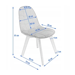 Scaun Jumi Colin SD-322363, Bej flexmag.md