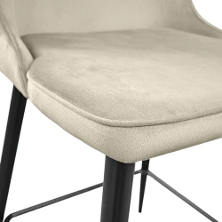 Стул барный Deco Clasic Small Beige HLR9+Black Legs flexmag.md