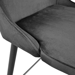 Scaun pentru bar Deco Clasic Small HLR66 Black+Black Legs flexmag.md
