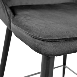 Scaun pentru bar Deco Clasic Small HLR66 Black+Black Legs flexmag.md