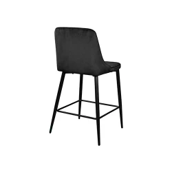 Scaun pentru bar Deco Clasic Small HLR66 Black+Black Legs flexmag.md