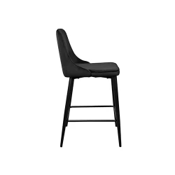 Scaun pentru bar Deco Clasic Small HLR66 Black+Black Legs flexmag.md