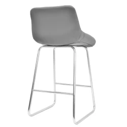Scaun pentru bar Deco Nicole CFS Hoker LB Grey Eco-70+Chrome Legs flexmag.md
