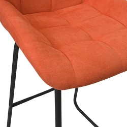 Scaun pentru bar Deco Nicole CFS Hoker LB Orange Soro-51+Black Legs flexmag.md