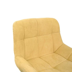 Scaun pentru bar Deco Nicole CFS Hoker LB Yellow Soro-40+Black Legs flexmag.md
