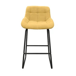 Scaun pentru bar Deco Nicole CFS Hoker LB Yellow Soro-40+Black Legs flexmag.md