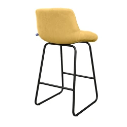 Scaun pentru bar Deco Nicole CFS Hoker LB Yellow Soro-40+Black Legs flexmag.md