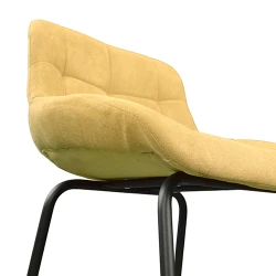 Scaun pentru bar Deco Nicole CFS Hoker LB Yellow Soro-40+Black Legs flexmag.md
