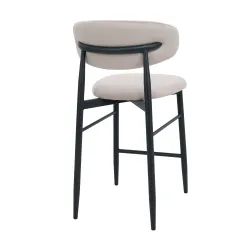 Scaun pentru bar Deco SBMERC-HGT-BEGBLK flexmag.md