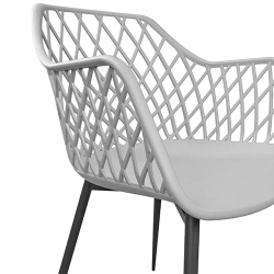 Scaun pentru gradina Deco SL-7019 Grey+Black Legs flexmag.md