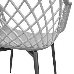 Scaun pentru gradina Deco SL-7019 Grey+Black Legs flexmag.md