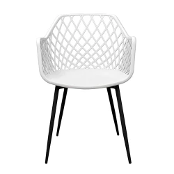 Scaun pentru gradina Deco SL-7019 White+Black Legs flexmag.md