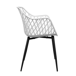 Scaun pentru gradina Deco SL-7019 White+Black Legs flexmag.md