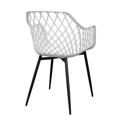Scaun pentru gradina Deco SL-7019 White+Black Legs flexmag.md