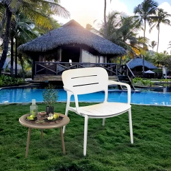 Scaun pentru gradina Deco Sunset White flexmag.md