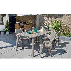 Scaun pentru gradina Keter Dante High Back Cappuccino (221210) flexmag.md