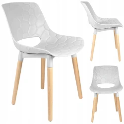 Scaun scandinav Jumi Davis SD-939639, Alb flexmag.md