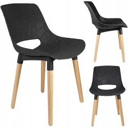 Scaun scandinav Jumi Davis SD-939660, Negru flexmag.md