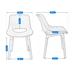 Scaun scandinav Jumi Davis SD-972254, Bluemarin flexmag.md
