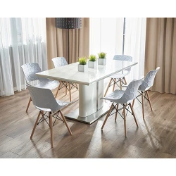 Scaun scandinav Jumi Lars SD-939677, Alb flexmag.md