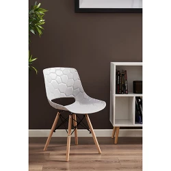 Scaun scandinav Jumi Lars SD-939677, Alb flexmag.md