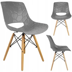 Scaun scandinav Jumi Lars SD-939684, Gri flexmag.md