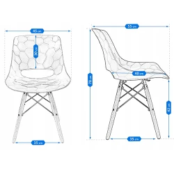 Scaun scandinav Jumi Lars SD-939684, Gri flexmag.md