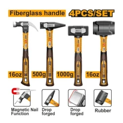 Набор из 4 молотков Ingco HCH9004 flexmag.md