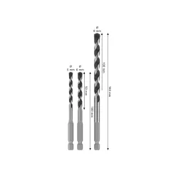Набор сверл по бетону Bosch B2608707003 flexmag.md