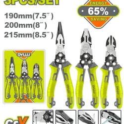 Комплект комбинированных плоскогубцев Dyllu DTPS0403 flexmag.md