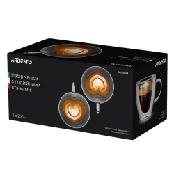 Set cupe Ardesto AR2625GHL, 250 ml, 2 bucs, Transparent flexmag.md