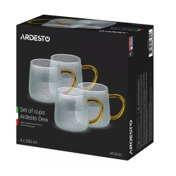 Set cupe Ardesto AR2635C, 350 ml, 4 bucs, Transparent flexmag.md
