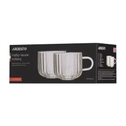 Set cupe Ardesto Iceberg AR2640GG, 400 ml, 2 bucs, Transparent flexmag.md