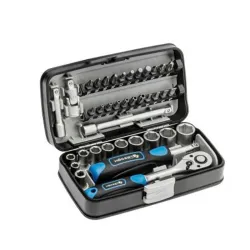 Set de chei tubulare biti si accesorii Hoegert HT1R462 flexmag.md