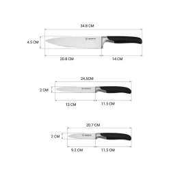 Set de Cutite Polaris Graphit-4SS, Negru flexmag.md
