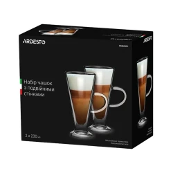 Set de pahare Ardesto AR2623GH, 230 ml, 2 bucs, Transparent flexmag.md