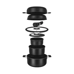 Set de vase RESTO 95800 Save & Stock Negru flexmag.md