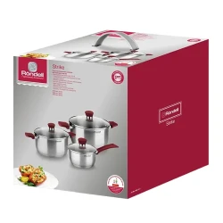 Set de vase Rondell Strike, 20cm, Argintiu flexmag.md