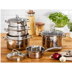 Set de vase Tefal G719SA55 Duetto+ Otel inoxidabil flexmag.md