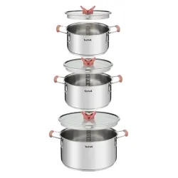 Set de vase Tefal Opti'Space Opti'Space Argintiu flexmag.md