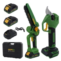 Set foarfeca de gradina si fierastrau cu lant pe acumulator Partner Pro PP-FF 5 IN 1 flexmag.md
