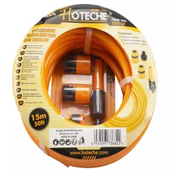 Set furtun de gradina + duze Hoteche 373154 flexmag.md