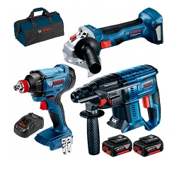 Набор инструментов на аккумуляторе Bosch GBH 180-Li+GWS 180-Li+GDX 180-Li (0615990M5G) flexmag.md