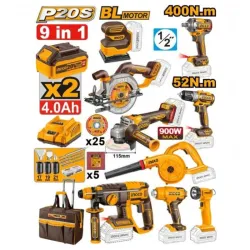 Set instrumente pe acumulator Ingco CKLI202598 flexmag.md