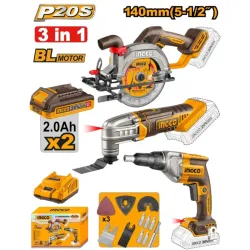 Set instrumente pe acumulator Ingco COSLI250382 (2 acumulatori) flexmag.md