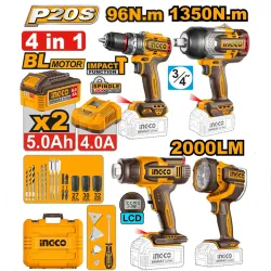 Набор инструментов с аккумулятором Ingco COSLI250608 flexmag.md