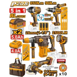 Set instrumente pe acumulator Ingco COSLI251193 flexmag.md